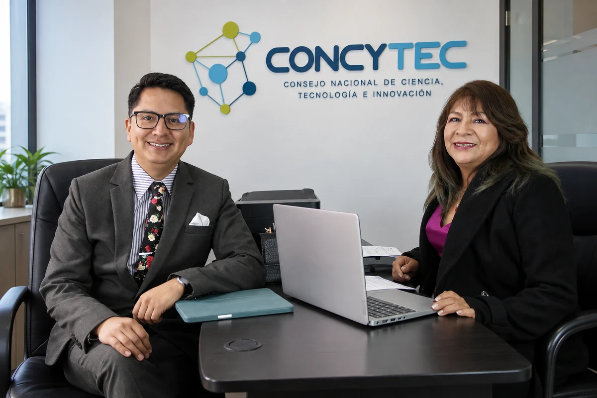 Reunión en un entorno identificado con CONCYTEC
